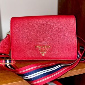 Red Prada Crossbody Flap